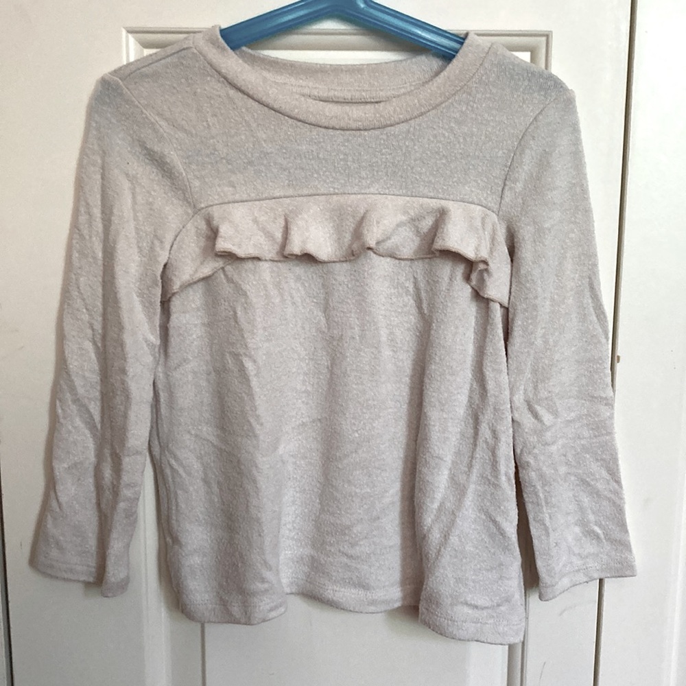Gymboree baby creme ruffled sweater